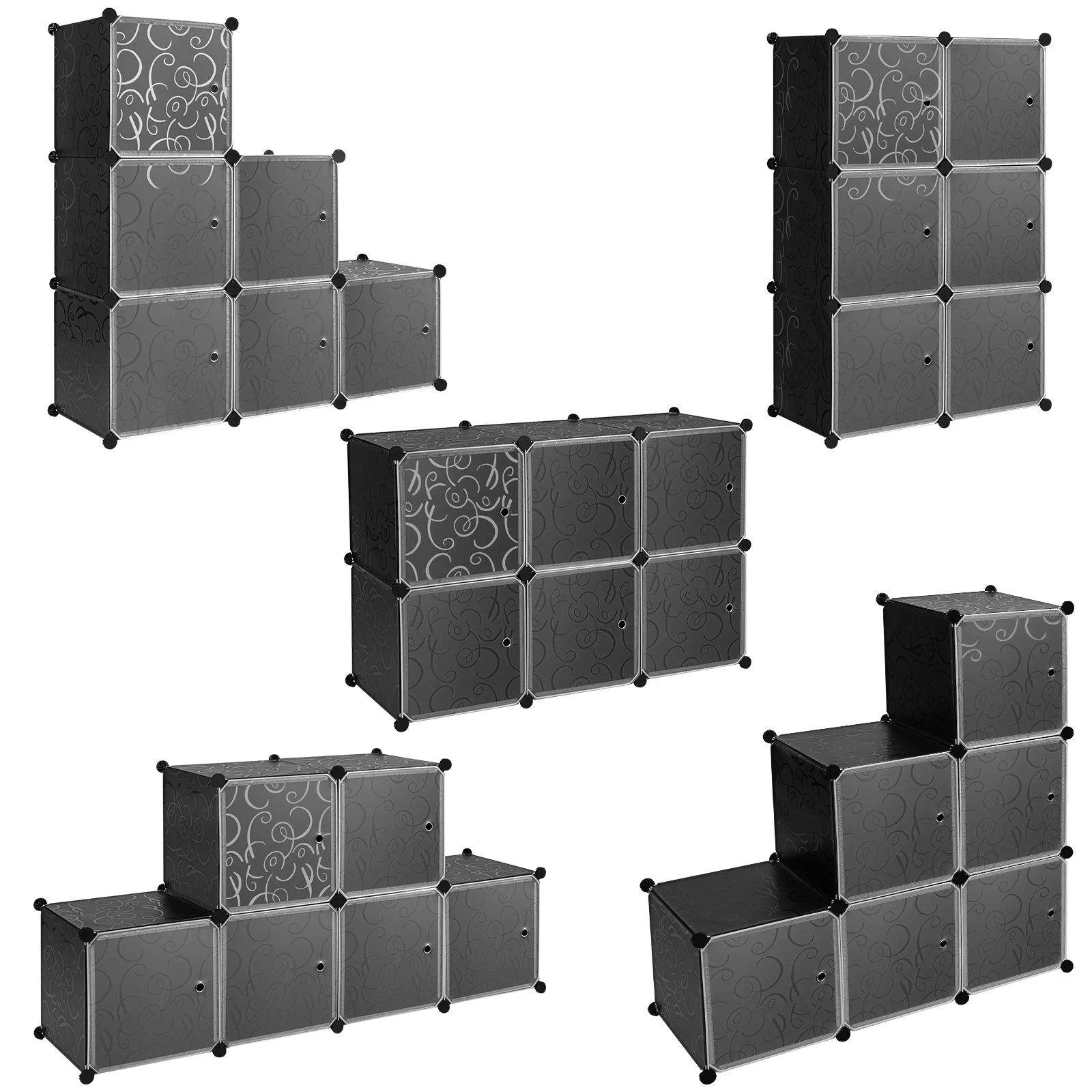 DIY Boltless Regal Kunststoff box stapelbar Schuhs chrank Schuh regal mit 6 Stapel boxen Tür für Schuh ablage Organizer