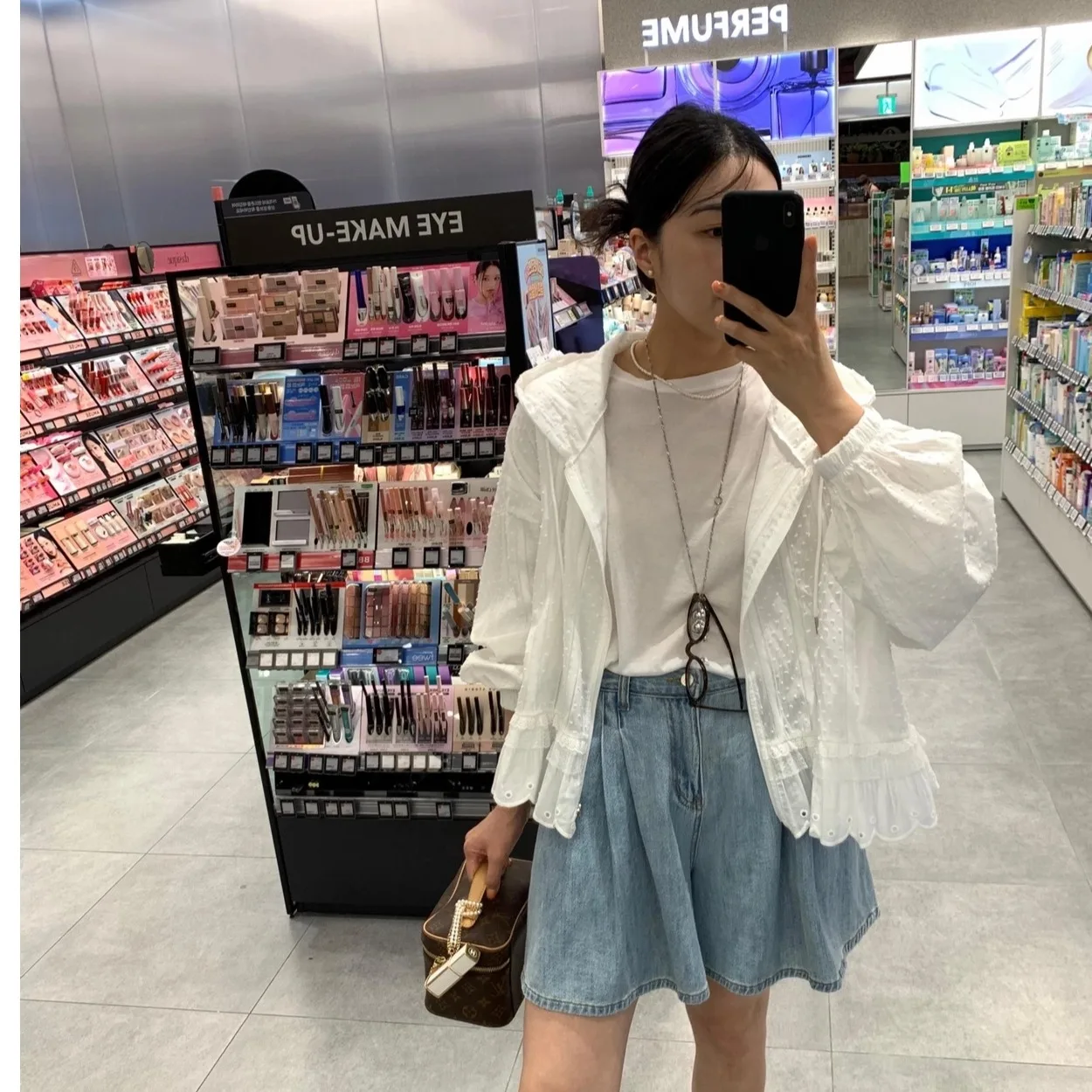 

Spring 2026 Early Chic Korean Style Women's Shirt with Ruffle Hat And Striped Patchwork Fashionable And Versatile Simple Design