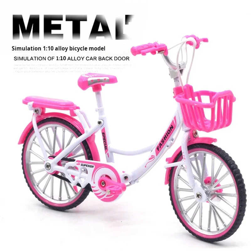 1:10 Alloy Bike Bicycle Model Car Cartoon Children\'s Alloy Car Toy Collection Die Cast Toy Christmas Gift