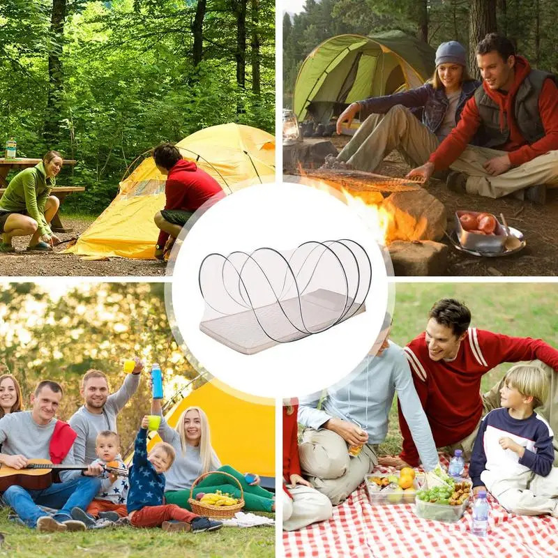 Portable Folding Mosquito Net with encrypted mesh Single Dormitory Camping Mosquito Net Home Travel Netting installation free