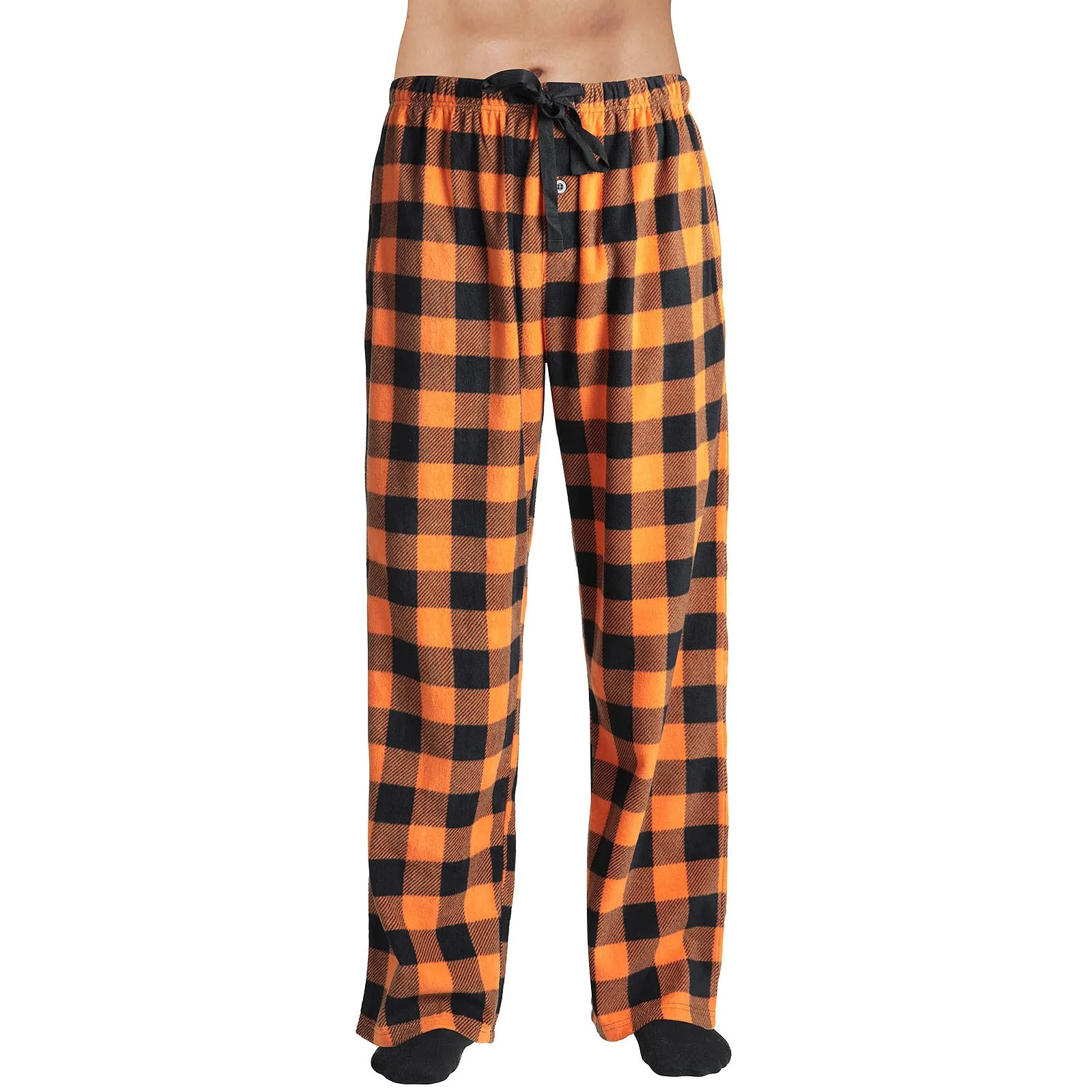 

Spring/Autumn Men's Plaid Print Pajama Pants Black Drawstring Casual Long Pants Male Casual Yoga Pants Home Pajamas Bottoms
