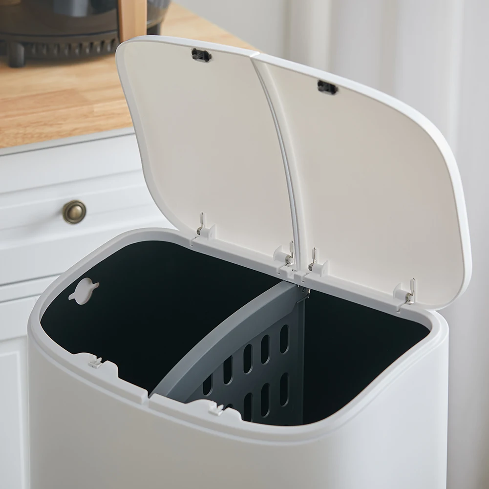 【Lifeideas】38L 2 Compartment Pedal Recycling Waste Bin for Kitchen