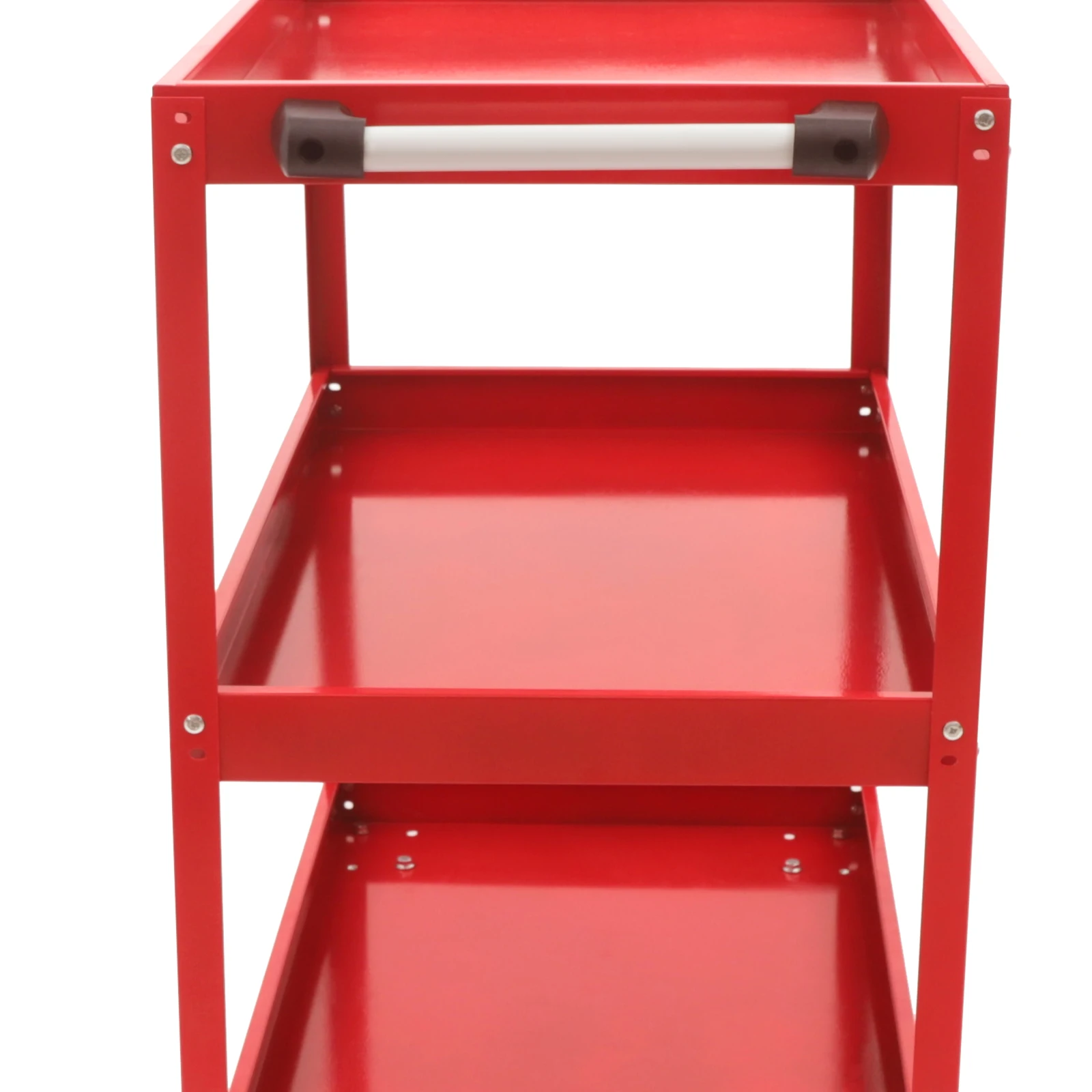 Three Layer Rolling Tool Vehicle, Industrial Service Vehicle, Heavy-Duty Steel Multifunctional Vehicle - Red