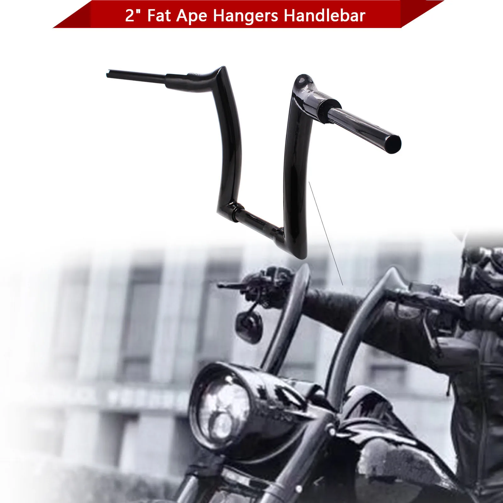 

Уникальная высокопроизводительная черная ручка для мотоцикла 25 мм, подъем 14 дюймов, 2 дюйма, вешалка для обезьяны, алюминиевый руль, подходит для Harley Softail 2000