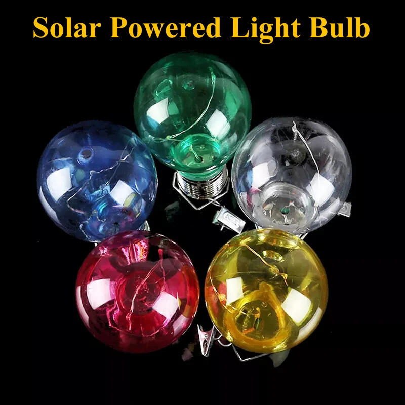 5LEDs Clip-On Solar LED Light Outdoor Waterproof Colored Shell Outside Lights Warm White For Lamp Exterior Garden Lighting