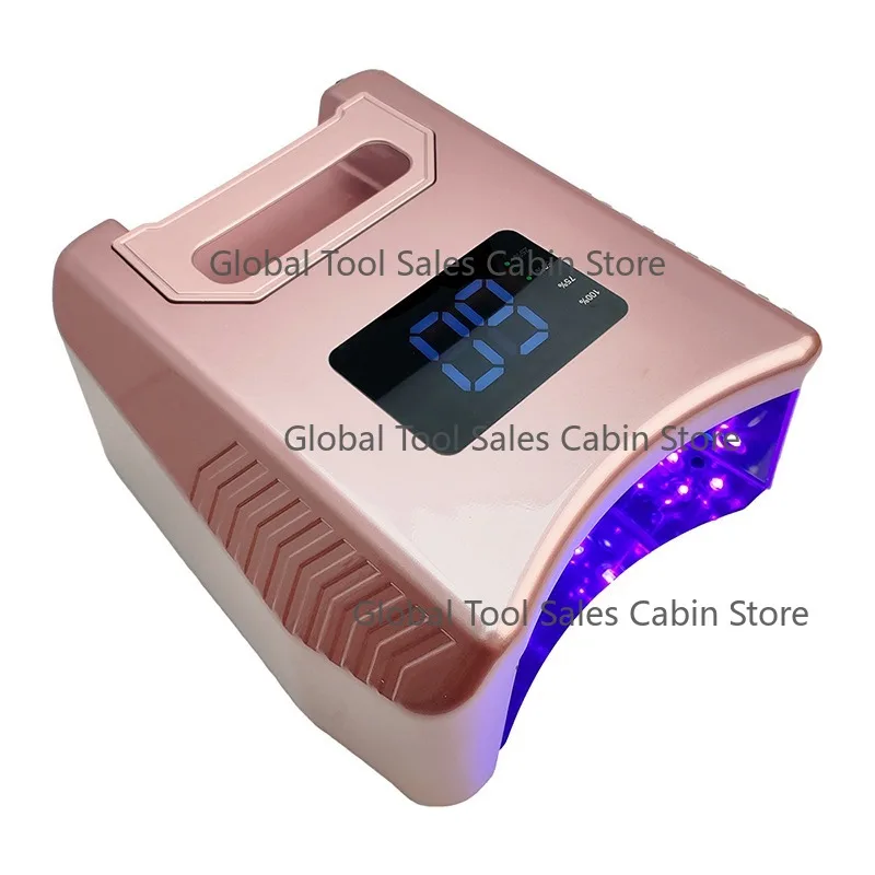 Professional Cordless UV LED Nail Lamp  Timer Automatic Sensor With Big Battery Display Fast Drying Gel Polish Nail Dryer