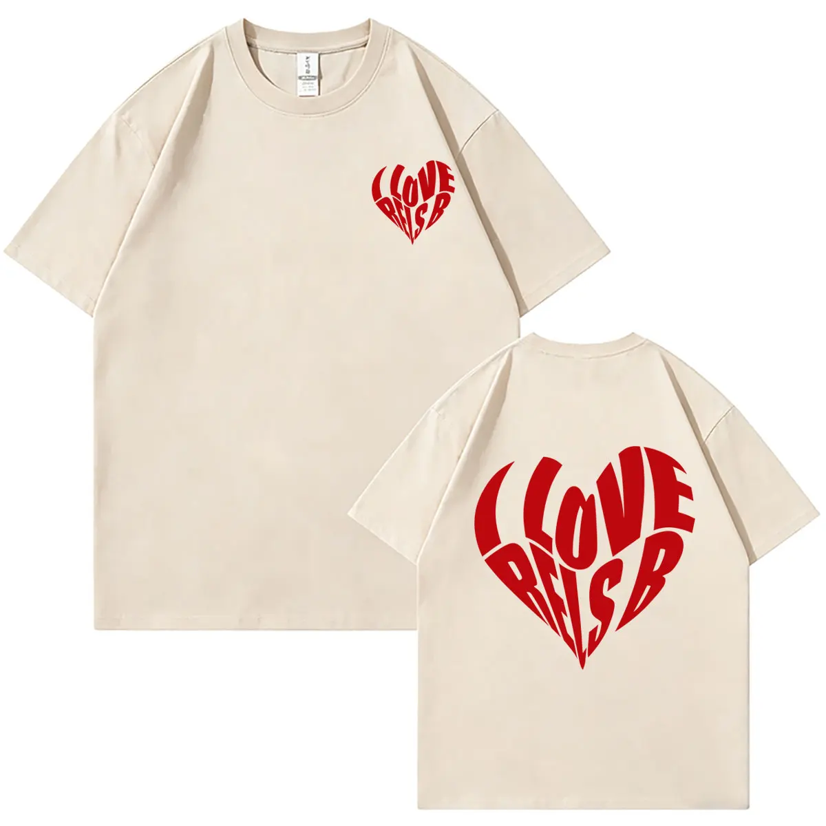 I Love Rels B Merch T-shirt Summer Men Women Hip Hop Fashion Vintage Streetwear Unisex High Quality Soft Cotton T Shirts Tops