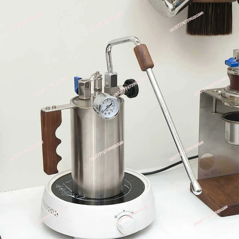 

Outdoor Camping Steam Milk Frothing Machine Coffee Latte Art Milk Frothing Machine Stainless Steel Household Commercial Small