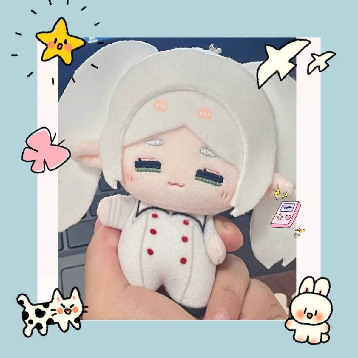 20 سنتيمتر أنيمي فريرين: ما وراء نهاية الرحلة فريرين سمات وسيم تأثيري لينة القطن الجسم فستان Kawaii التميمة هدية