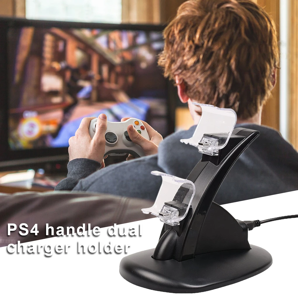 デュアルUSBポート充電ドック,ゲームパッド充電器,ドッキングステーション,PS4コントローラーの交換用スタンド