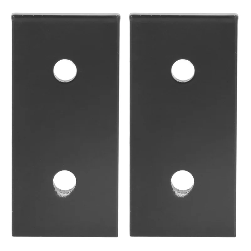 2Pcs 2 Hole Joint Board Compression Resistance Rectangle Flat Aluminum Alloy Joining Plate Black 30/40