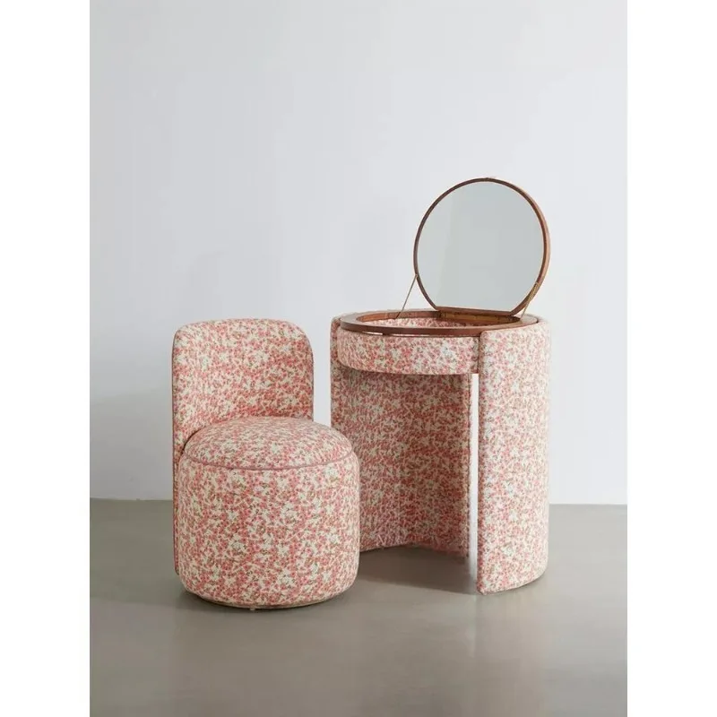 Italian minimalist small combination cream style dresser, home retro dressing integrated makeup table, bedroom bedside table
