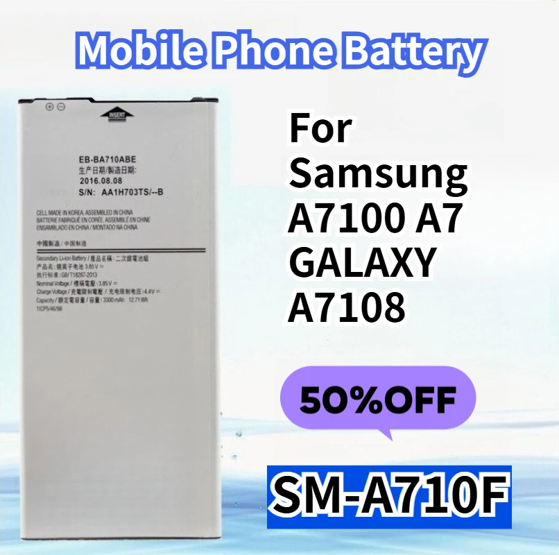 

SM-A710F 3300mAH Mobile Phone Battery for Samsung A7100 A7 GALAXY A7108