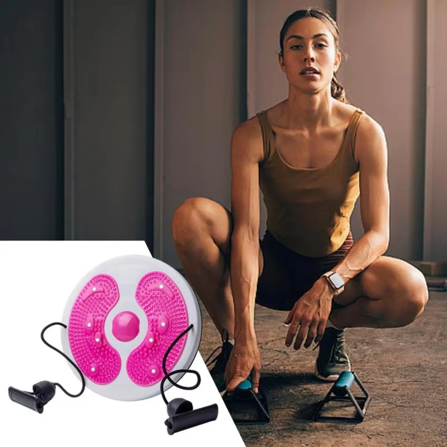 

Twist Board Exercise Rotating Disc Waist Twist Machine Abdominal Exercise Equipment Waist Trainer Massage Foot Sole Twist