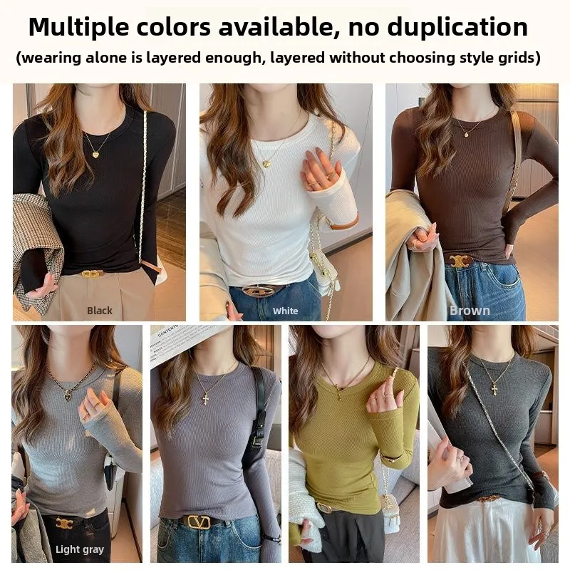 

Slimming Long Sweater irt for Women with Base Layer round Ne Long Sve Lace Casual Faion Autumn Collection 2024