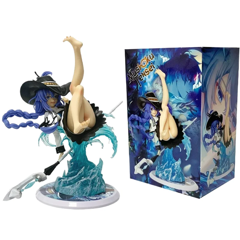 Anime Figure Mushoku Tensei Roxy Migurdia 20cm Sitting Crossed Legs Water Mage Collectible Figurine Desk Decor Gift Isekai PVC