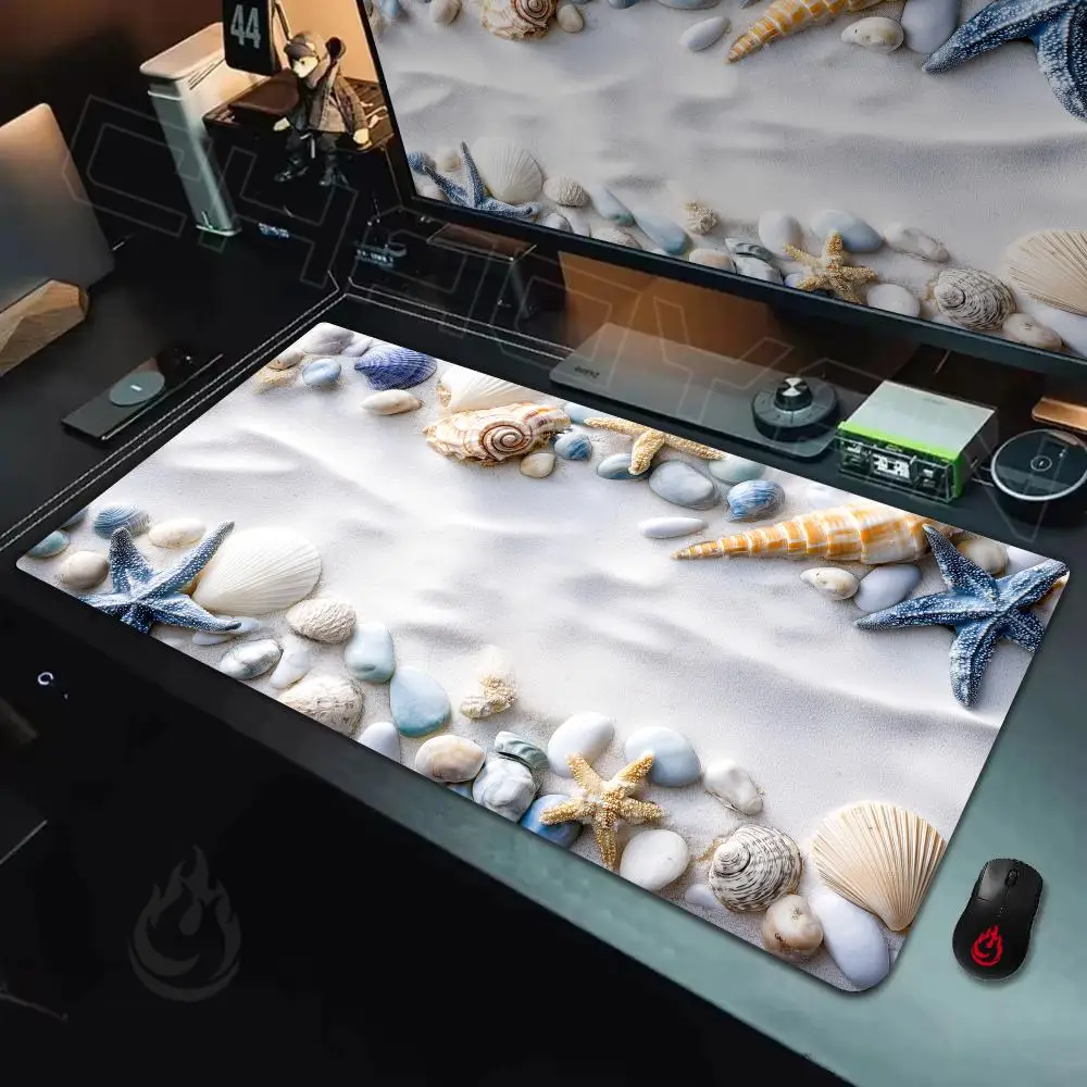 White sand beaches and starfish Mouse Pad Large Computer Office Game Table Mats Rubber Anti-slip XXL Mouse Mat HDP Long Desk Pad