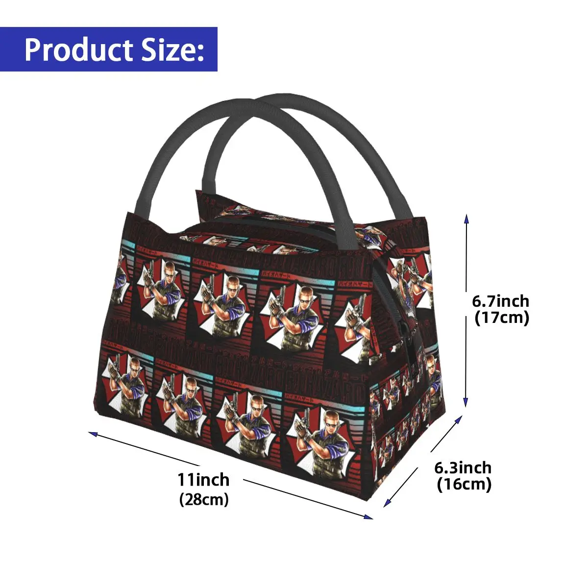 Albert Wesker Insulated Lunch Bag for Women Children Portable Food Boxes Thermal Lunch Box Tote