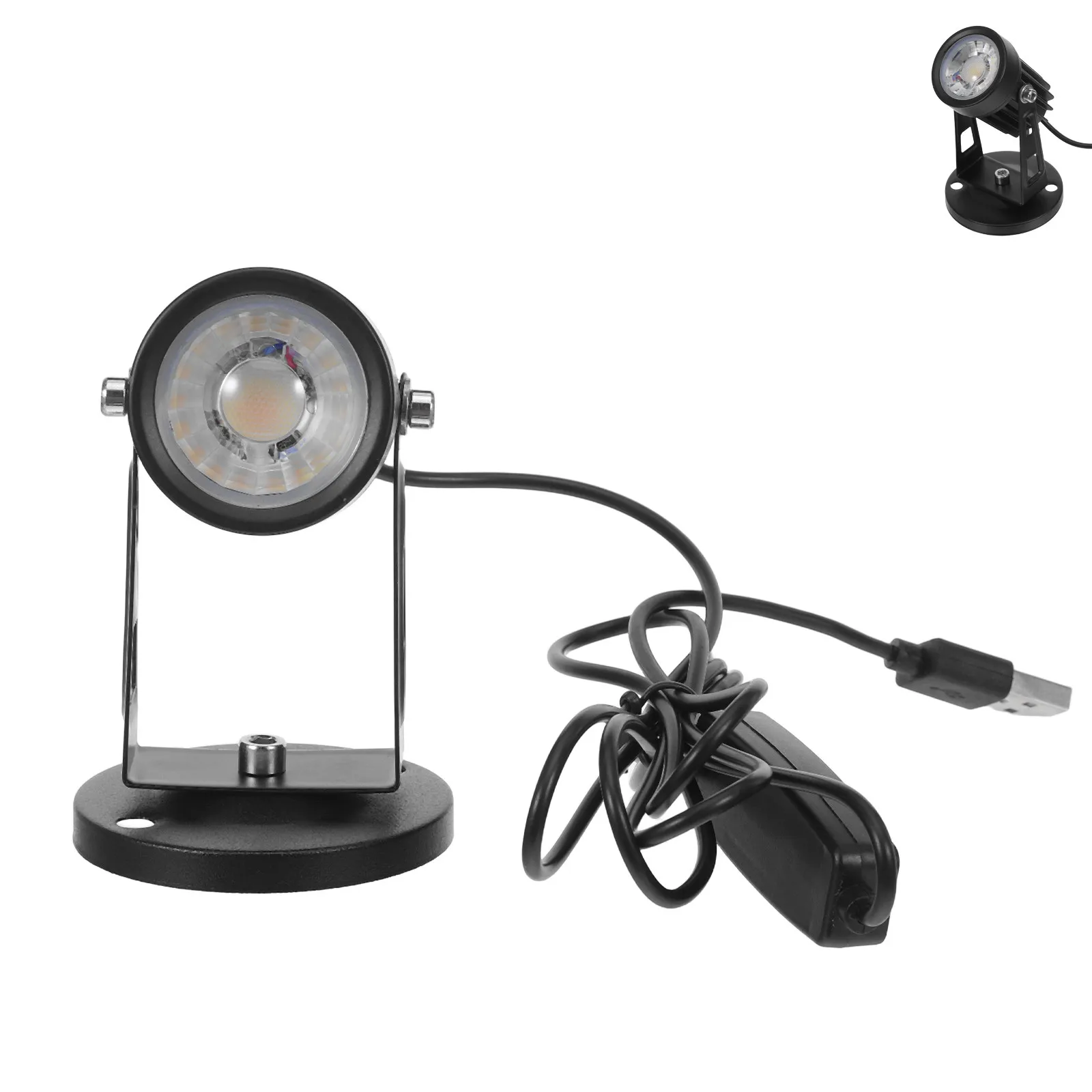USB Powered Adjustable Dimmable LED Landscape Spotlight 5W with Timer for Outdoor Garden Tree Uplighting Indoor