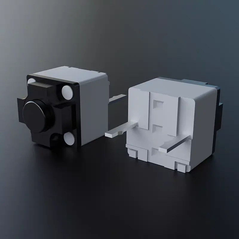 TTC Silent Tactile Switch, No‑Sound Click, Comfortable Hand Feel, Precise Trigger, 3‑Pin Micro Switch Replacement for Mouse Repa