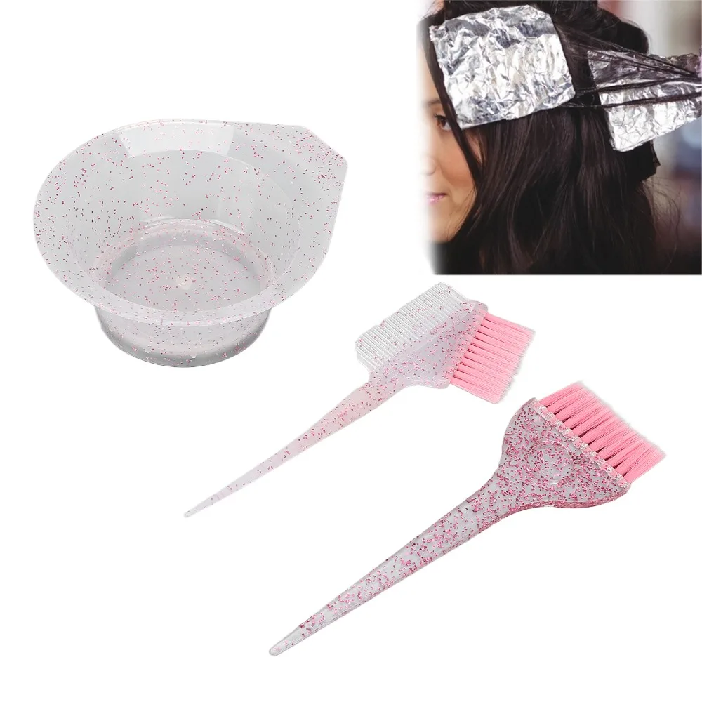 Double-sided Comb Hair Dyeing Brushes Angled Comb Soft Bristle Brush Hair Barbers Coloring Brush Blue Professional