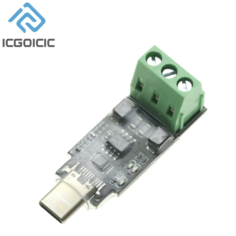 Type-C To RS485 Conversion Module For Android Serial OTG USB Type C To 3PIN 485 Converter Modules 600W Protection