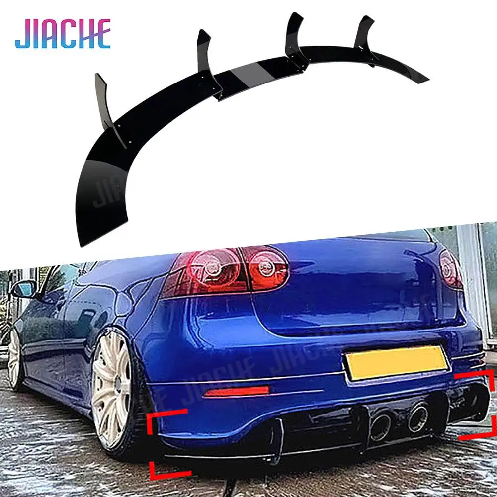 

For Volkswagen Golf 5 MK5 R32 2006-2009 ABS Gloss Black Rear Bumper Lip Diffuser Spoiler Splitter Protector Car Styling Bodykit