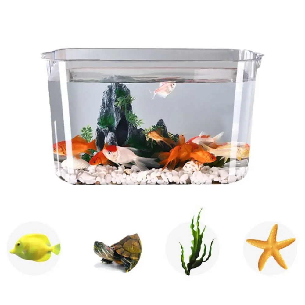 Fall Prevention Explosion-proof Plastic Fish Tank Transparent PET Tabletop Fish Tank Water Plant Tank