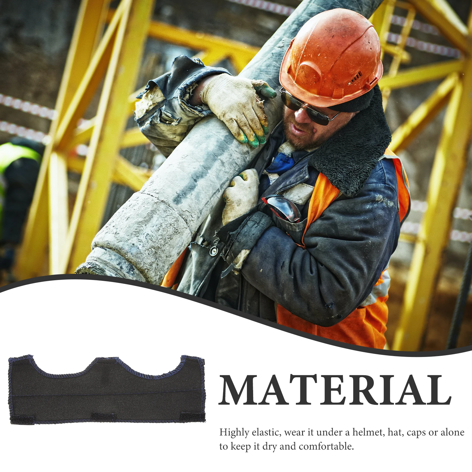 

Hard Hat Accessories Absorption Cushion Sweat Liner Pad Full Brim Black Quick Dry Cotton Hat Sweatb For Men Breathable