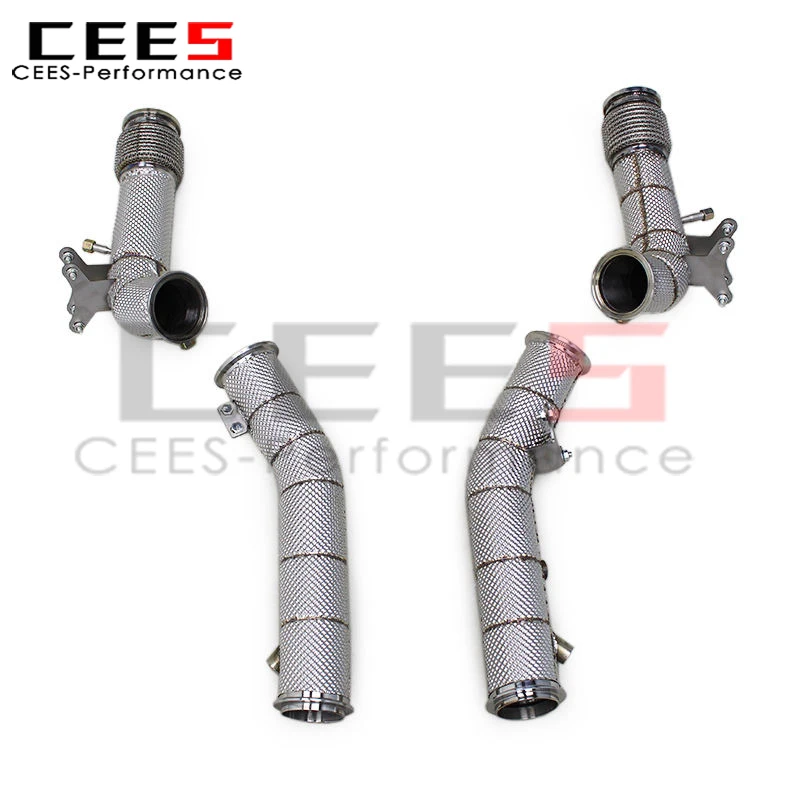 

cees SS304 Downpipe Exhaust System for 2020-2024 Maserati MC20 3.0T Catback Heat Shield Performance Tune