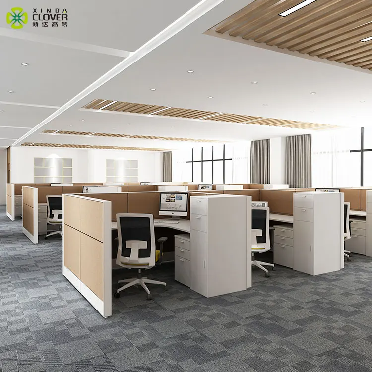 

Private space standard size curved modular aluminum partitions workstation office cubicle furniture with glass