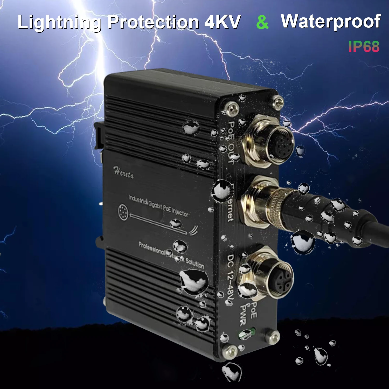 산업용 기가비트 M12 PoE 이더넷 인젝터 12~48 - Poe Injector Gigabit 30W 리뷰 및 가격