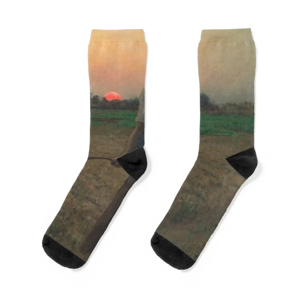 Jules Breton. The Song of the Lark, 1884. Socks anti-slip Argentina Socks For Men Women's