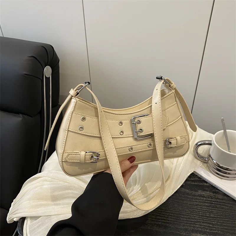 

2026, весенняя новая минималистичная сумка через плечо с шипами, женская шикарная сумка подмышками, модный модный уникальный дизайн