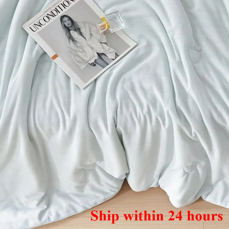 

2025 waffle foam soybean summer thin quilt student dormitory summer cool quilt machine washable air conditioner quilt