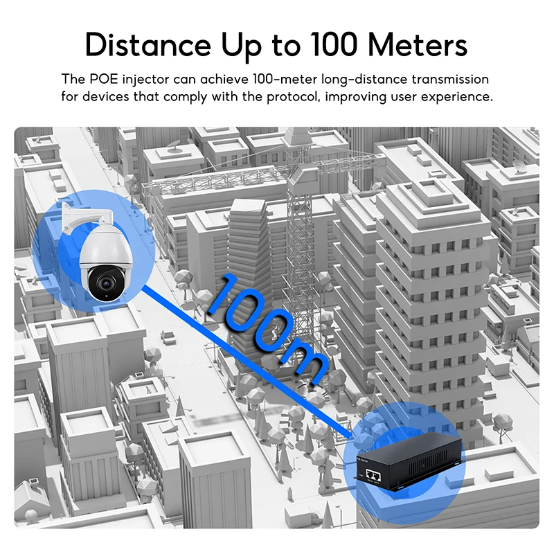 Inyector Gigabit POE 90W IEEE 802.3af 802.3at 802.3bt 1000Mbps, fuente de alimentación PoE para cámara IP inalámbrica AP, teléfono VoIP