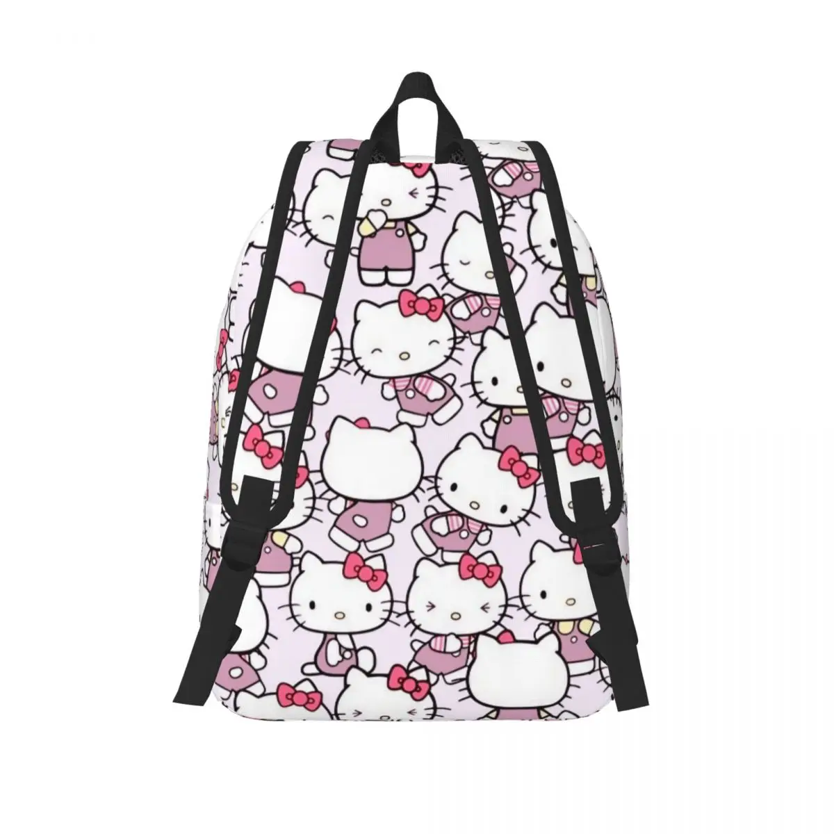 Hello Kitty Pattern for Teens Student School Bookbag Kawaii Cartoon Daypack Middle High College Durable