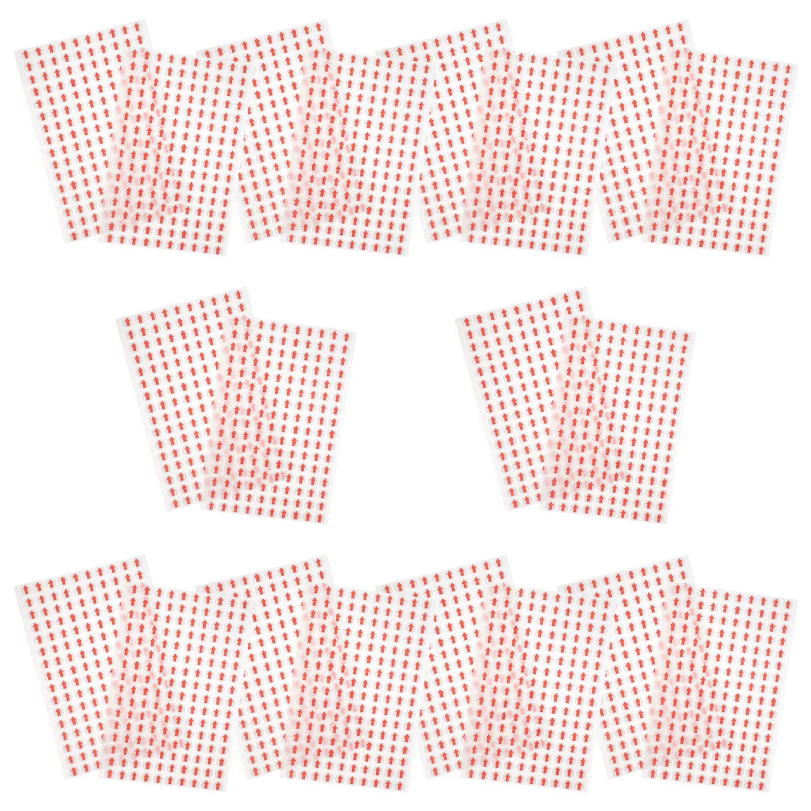 20 Sheets Arrow Stickers For Direction Indication Red Adhesive Decals Floor Wall Marking Signs Paper Material Easy Stick