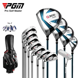 PGM G300 Men Left Hand Clubs Set Titanium Alloy Carbon Iron Wood Driver Swing Putting Cutter Sand 12pcs with Golf Bag MTG025