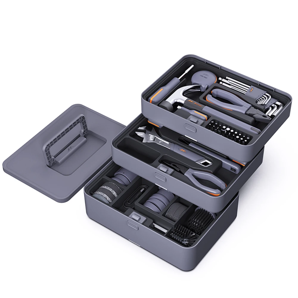 Xiaomi JIMIHOME X3-ABH Home Combination Tool Box Multi Set Storage Power Accessories Case Household Repair Tools Set Hand Tool