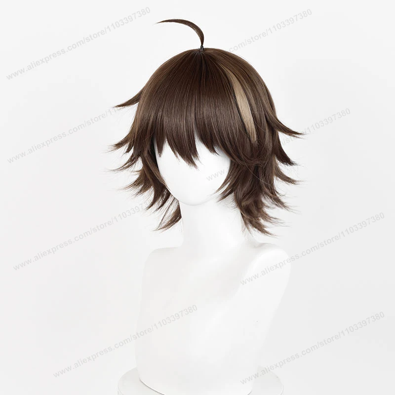 Ouma Shu Cosplay Wig 30cm Short Brown Man Hair Anime Heat Resistant Synthetic Wigs