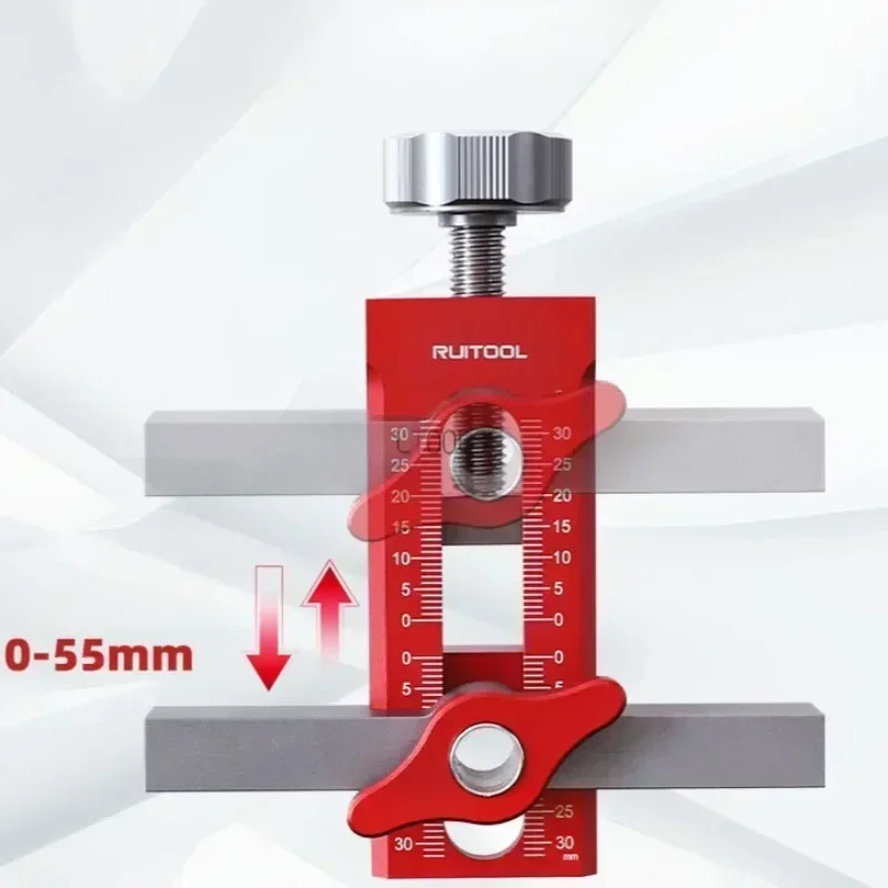 10mm Punch Locator for Wardrobe Door Panel and Rebounder Install Woodworking Pocket Doweling Jig Kits Closet Door Mounting Clamp