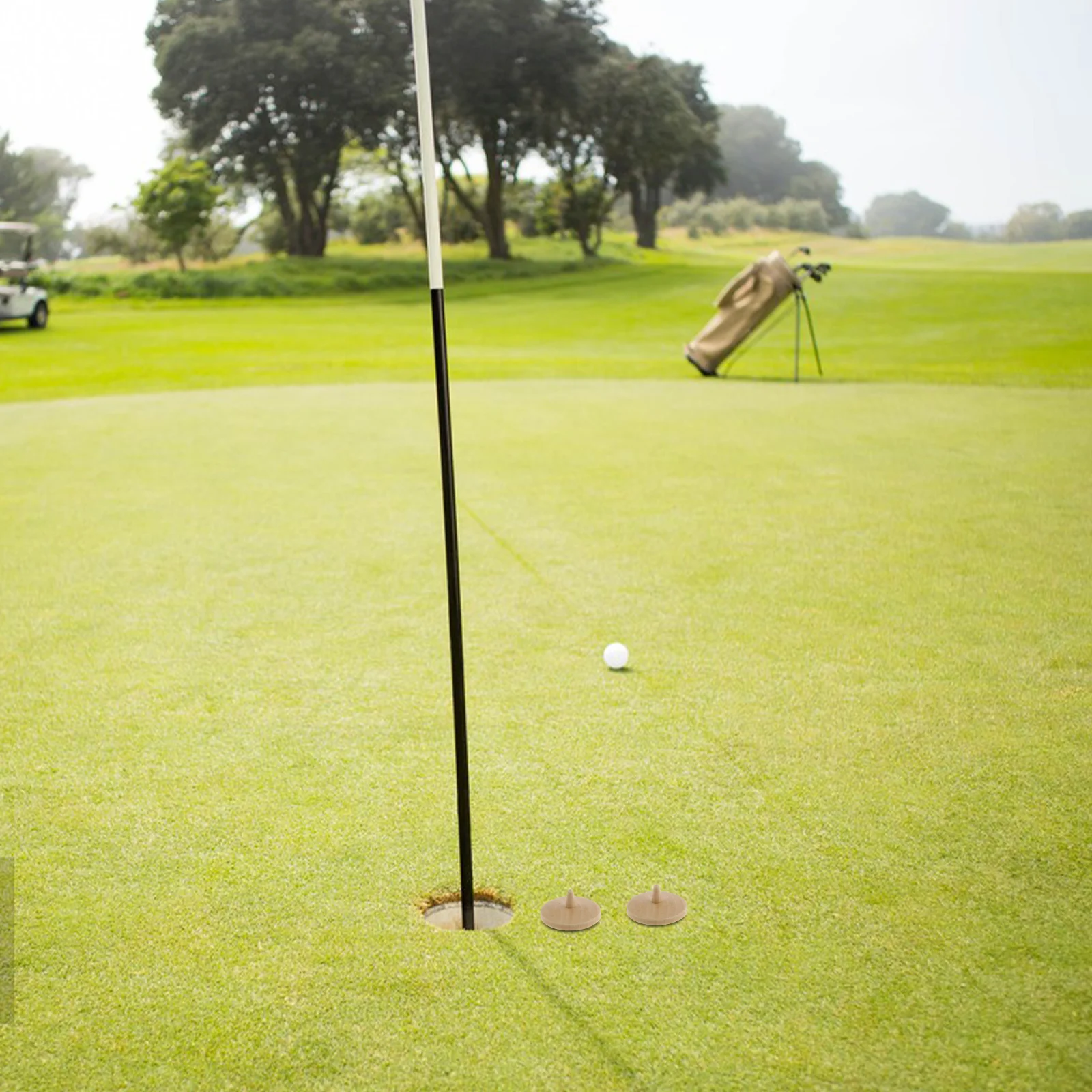 

20Pcs Natural Wood Golf Ball Markers Accurate Positioning Golf Course Accessories Men Women Training Alignment Tool