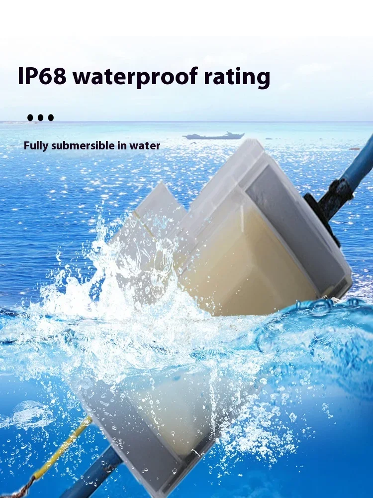 Outdoor Submersible Pump Cable Connector IP68 Waterproof Three-way Glue Injection Protection Box Junction Box for Electrical Wir