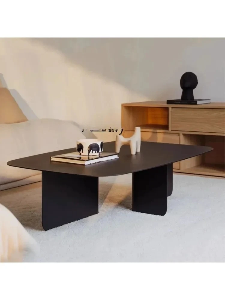 xz1Nordic Cream Style Tea Table Metal Shaped Designer Light Luxury Minimalist Living Room Middle Ancient Creative Tatami Tea Tab