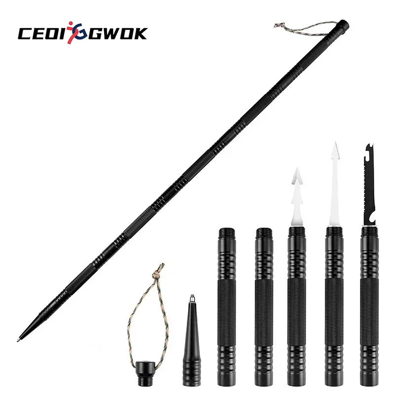 ceoi-gwok-walking-stick-enthusiasts-aluminum-alloy-multi-accessories-lightweight-trekking-poles-complete-outdoor-hiking-stick
