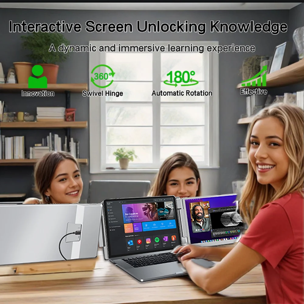 14 Inch Portable Monitor Dual screens For PC/Phone/PS4/PS5/Switch1/Switch2/Xbox 16:9 16:10 IPS FHD Screen Ship From US