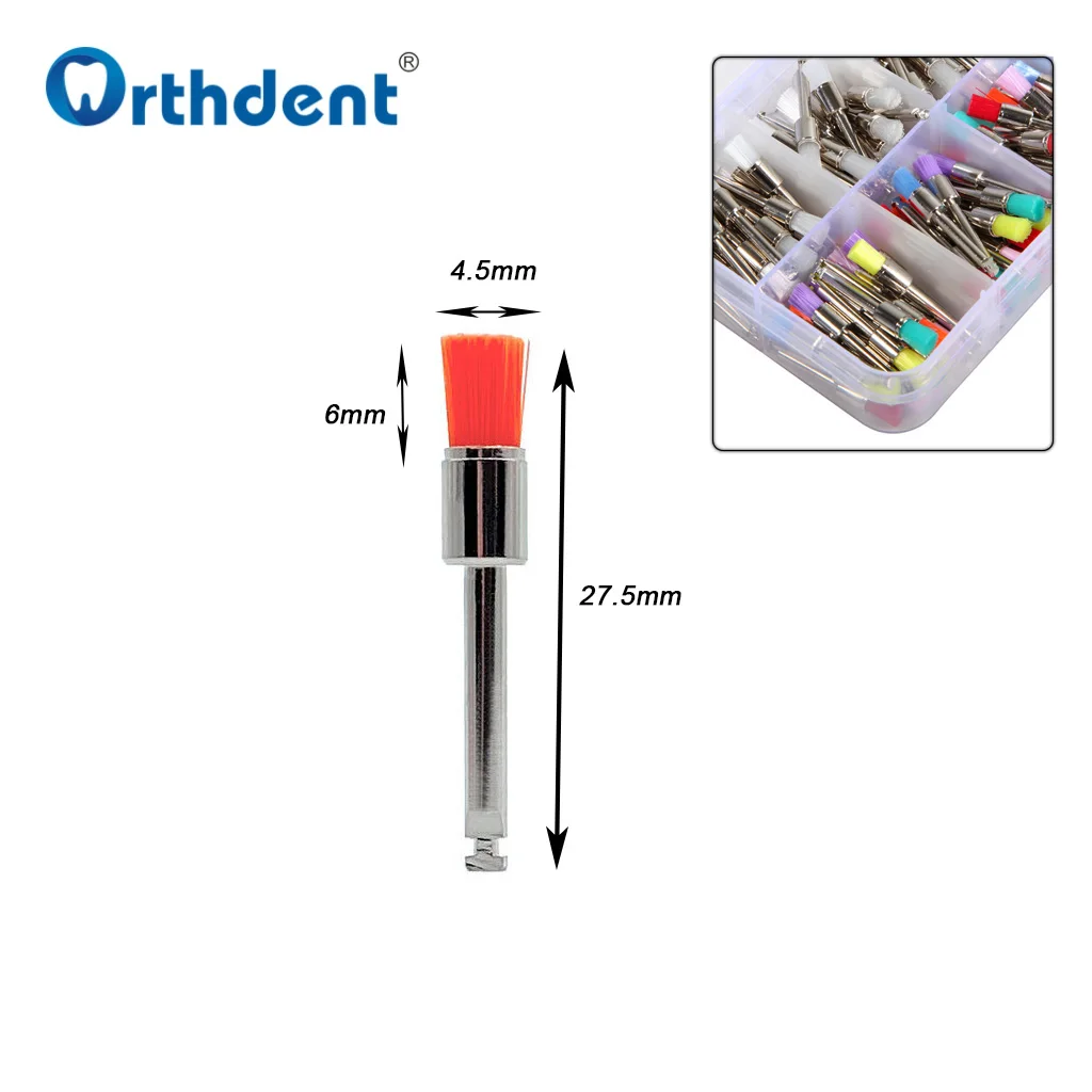 Cepillos de proofia Dental, pulidor desechable de colores mezclados para blanquear los dientes, herramientas de odontología bucal, 200 unids/lote por caja