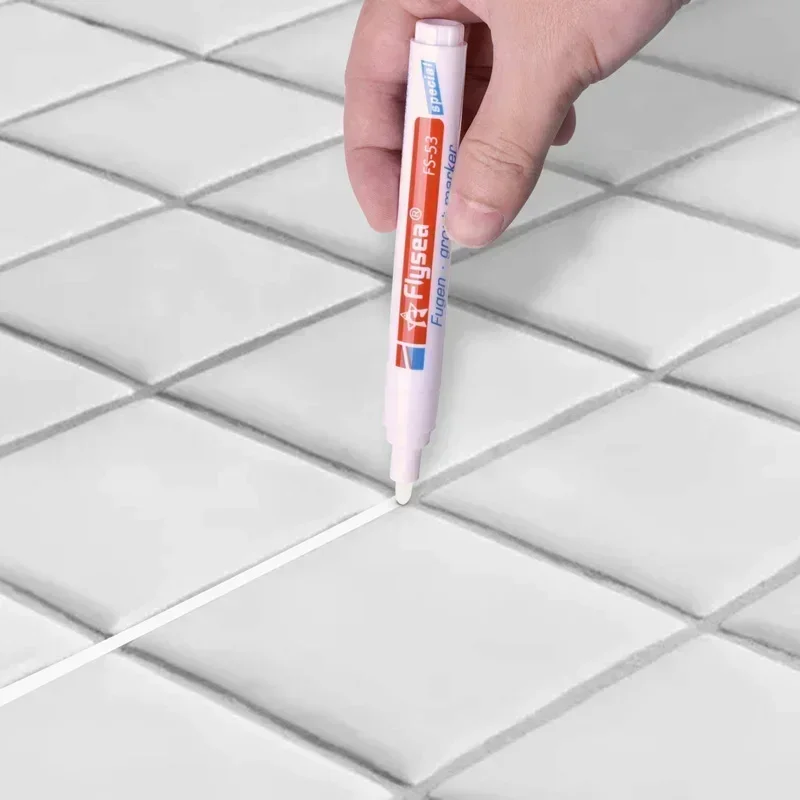 Permanent Tile Pen Wall Grout Restorer Pens White Repair Marker Grout Tile Pen Restorer Pen Renew Repair Tile Wall Floor