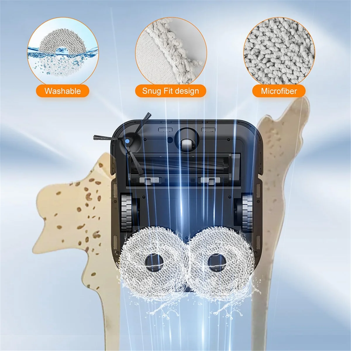 Kit di accessori compatibile per aspirapolvere ECOVACS DEEBOT X2 Omni, parte di ricambio include spazzola principale, filtro HEPA